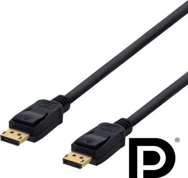 Deltaco DisplayPort-kaapeli, 1m, 4K UHD, DP 1.2, musta 1m DisplayPort DisplayPort Musta, Noir