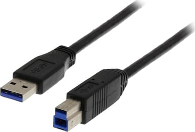 Deltaco USB3-130 3m USB-A USB-B Musta