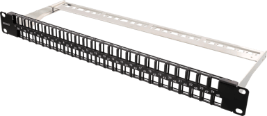 Deltaco Patchpanel Svart 1U