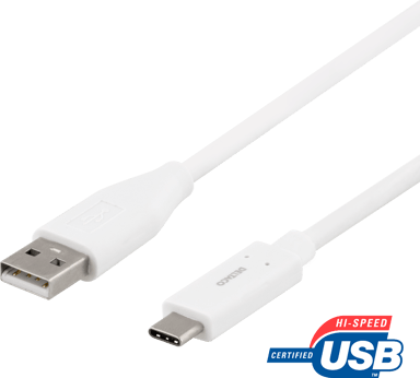 Deltaco USB cable 0.25m USB-C USB-C Valkoinen