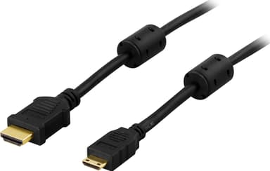 Deltaco Video / Audio / Netværkskabel 5m HDMI Mini HDMI Sort