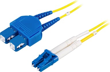Deltaco Fiberoptisk kabel 2m 2 x LC 2 x SC OS2
