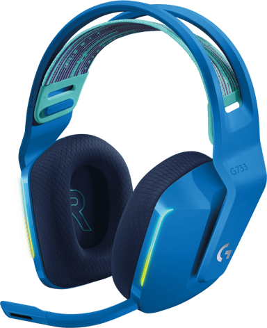 Logitech G733 Lightspeed Wireless RGB Gaming Headset Stereo Blå