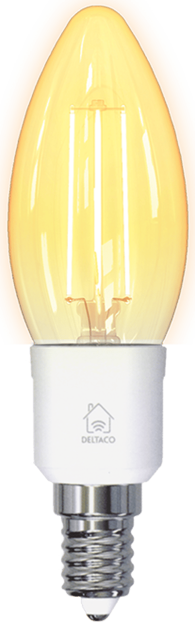 Deltaco SMART H LED filament lamp E14 WiFI 2.4GHz 4.5W 400lm Dim 
