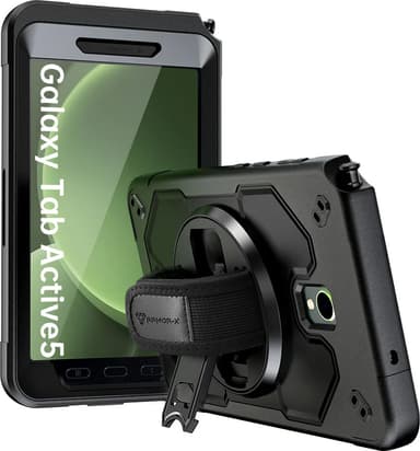 Armor-X Rainproof military grade rugged case with hand strap and kick-stand Samsung Galaxy Tab Active 5 Sort