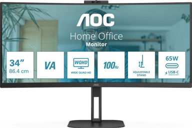 AOC CU34V5CW Curved 34" 3440 × 1440pixels VA 21:9 100Hz