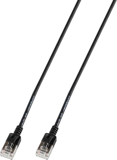 Prokord Slim Network cable / Patch cord LSZH RJ-45 Cat 6A 7m Svart