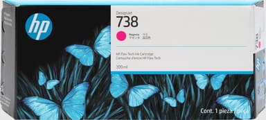 HP Muste Magenta 738, 300 ml - DesignJet T850/T950 
