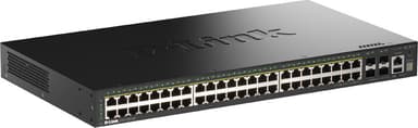 D-Link DGS-1530-52P/E netværksswitch Administreret L2 Gigabit Ethernet (10/100/1000) Strøm over Ethernet (PoE) Sort