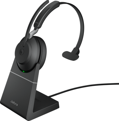 Jabra Evolve2 65 incl Charging Stand Stereo USB-A Microsoft Teams Musta, Noir