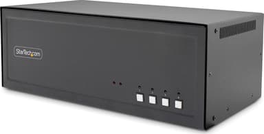 Startech StarTech.com Secure 4-portars KVM-switch för fyra bildskärmar, HDMI/DisplayPort/DVI, NIAP 4.0 Desktop KVM, metallhölje, CAC-port, tillverkad i USA 