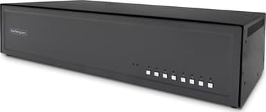 Startech StarTech.com Säker 8-portars KVM-switch för dubbla bildskärmar, DisplayPort, 4K 30 Hz, NIAP-godkänd KVM för skrivbord, metallhölje, CAC-port, TAA-kompatibel 