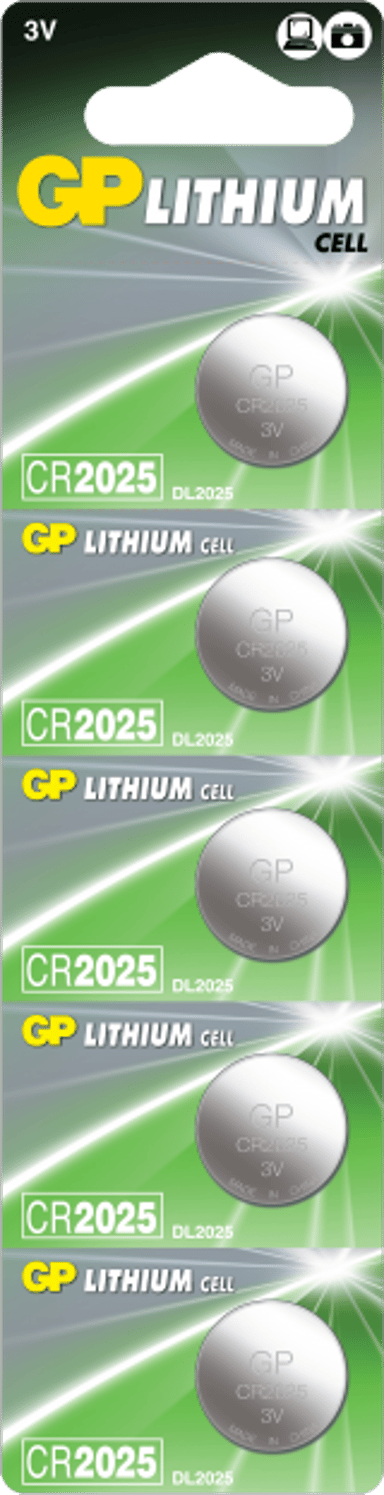 GP Knappcelle Lithium 10 stk CR2025 