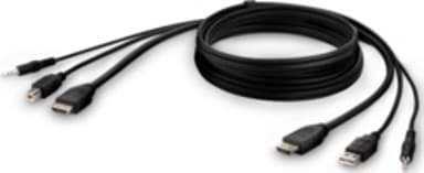 Belkin F1DN1CCBL toetsenbord-video-muis (kvm) kabel Zwart 3 m 