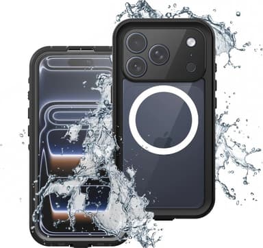 Armor-X Waterproof Case & Magnetic Case iPhone 17 Pro Musta