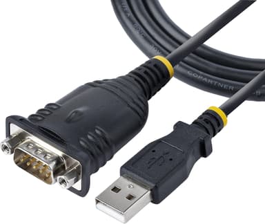 Startech StarTech.com 1m USB Serial Converter Kabel, DB9 Male RS232 naar USB Converter, Prolific Chipset, USB naar Serieel Adapter voor PLC/Printer/Scanner/Switch, USB naar COM Poort Adapter, Windows/Mac DB9 USB-A