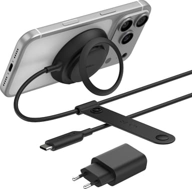 Belkin UltraCharge Magnetic Pad Qi2 25w With Kickstand 2m Svart