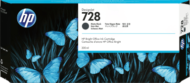HP Muste Matta Musta 728 300ml - DJ T730 