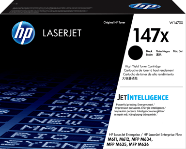 HP Toner Sort 147X 22.2K - MFP M634/M635/M636 