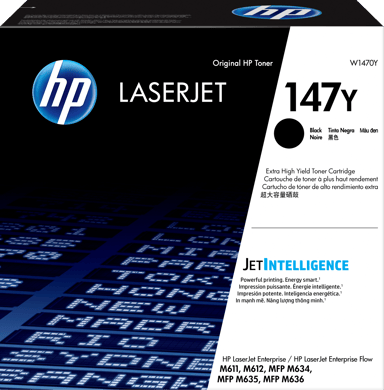HP Toner Sort 147Y 42K - MFP M634/M635/M636 