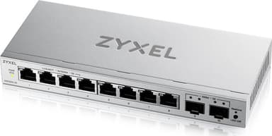 Zyxel GS1200-10v3 hanterad L2 Gigabit Ethernet (10/100/1000) Skrivbord Grå 