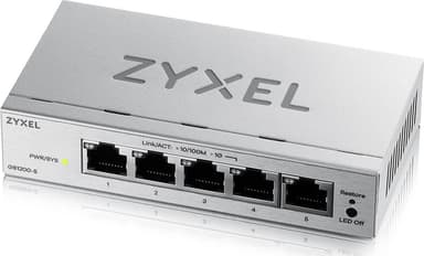 Zyxel GS1200-5V3 hanterad L2 Gigabit Ethernet (10/100/1000) Skrivbord Grå 