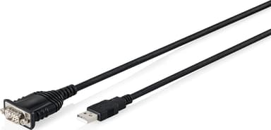 Digitus USB to Serial cable 1.8M 1.8m USB-A DB9 Zwart