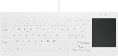 Contour Design Active Key QuickClean Medical IP68 Touchpad Mini Ledningsført Nordisk Tastatur