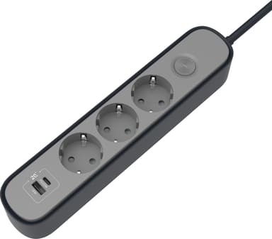Prokord Jatkojohto kytkimellä ja USB:llä 