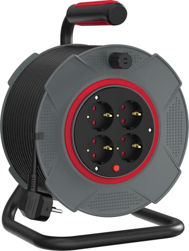 Prokord Kabeltromle 30 m 4-vejs Schuko 16A IP20 med termosikring 