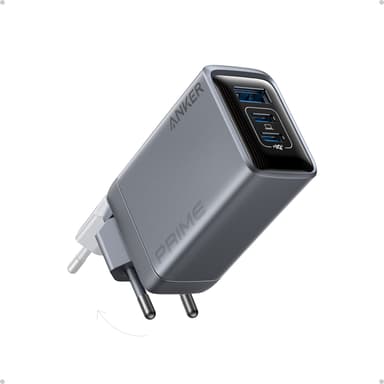 Anker Prime Charger 100W 3 Ports GaN 0m Noir, Sort