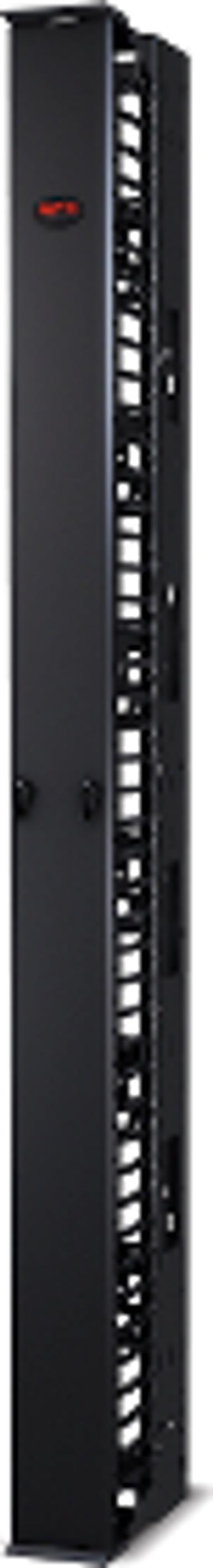 APC Veelzijdige, verticale kabelgeleider voor racks met 2 of 4 staanders, 84"H x 6"B, deur aan één zijde 