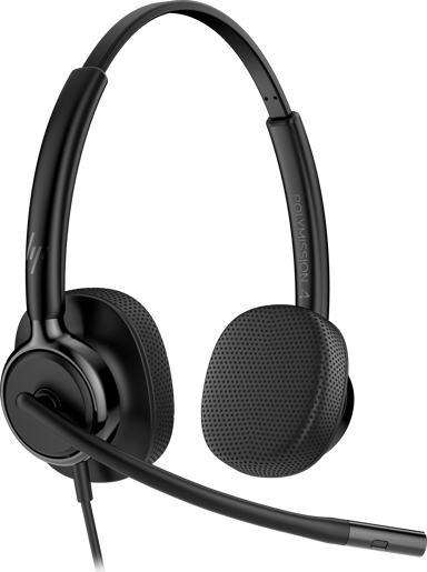 HP Poly Mission 425 Stereo USB-A, USB-C Microsoft Teams Musta