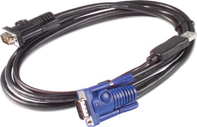 APC KVM USB Cable - 25 ft (7.6 m) toetsenbord-video-muis (kvm) kabel Zwart 7,6 m 