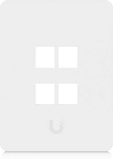 Ubiquiti UACC-WP-KEYSTONE-V-4P platta och ram till strömbrytare och vägguttag Vit