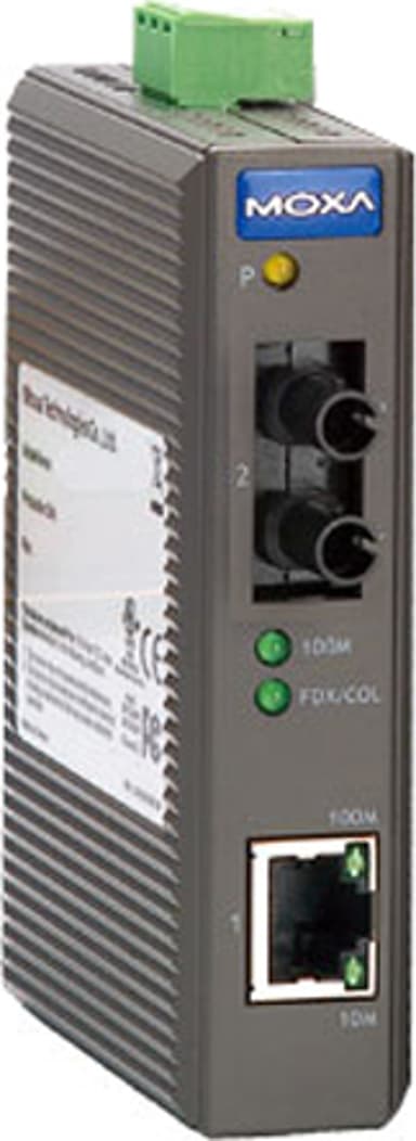 Moxa IMC-21-M-ST mediakonverterare för nätverk 100 Mbit/s 1300 nm 