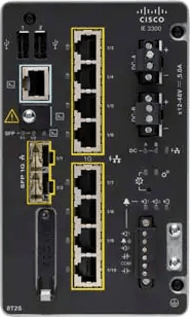 Cisco Catalyst IE-3300-8T2S-E verkkokytkin Hallittu L2 Gigabit Ethernet (10/100/1000) Musta 