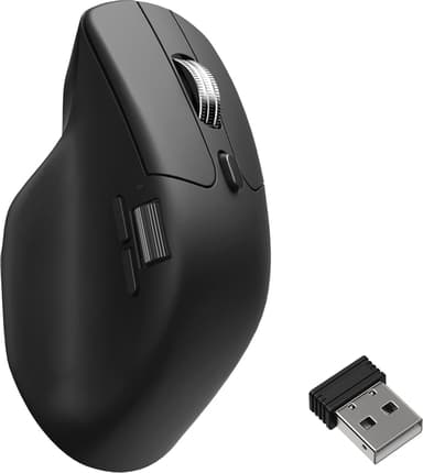 Keychron M6 8K Silent RF Wireless + Bluetooth + USB-C Mus Svart
