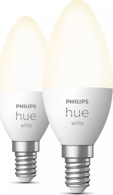 Philips Hue White Kronljus – E14 smart ljuskälla – (2-pack) 