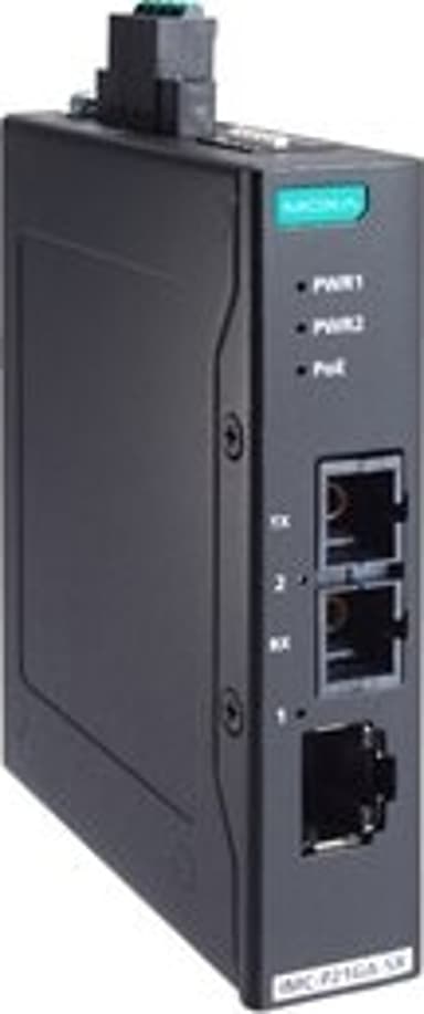 Moxa IMC-P21GA-G2-SX-SC PoE+ Industrial Media Converter 