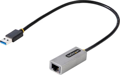 Startech StarTech.com USB till Ethernet-adapter, USB 3.0 till 10/100/1000 Gigabit Ethernet LAN-omvandlare för bärbara datorer, 30 cm ansluten kabel, USB till RJ45-adapter, NIC-adapter, USB-nätverksadapter 
