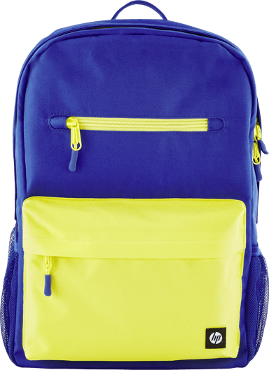 HP Campus -reppu, sininen 15.6" 15.6" Polyesteri, Solumuovi Keltainen, Sininen Keltainen, Sininen