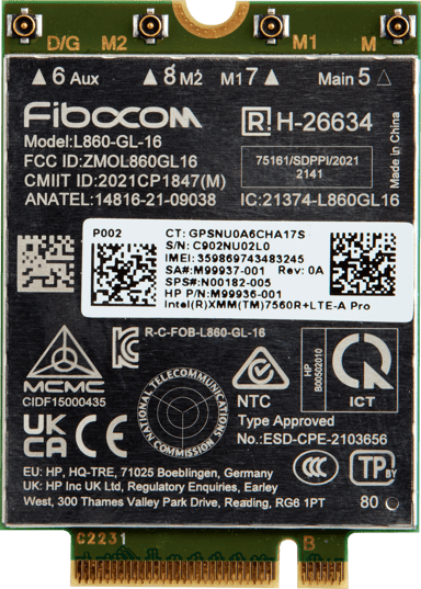 HP XMM 7560 R+ LTE-Advanced Pro WWAN