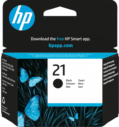 HP Muste Musta No.21 