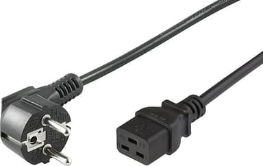 Microconnect PE07719005 strømkabel Svart 0,5 m Strømplugg type E+F C19 kopling 0.5m Strømplugg type E+F C19 Svart