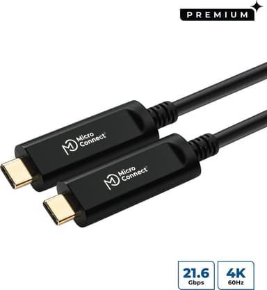 Microconnect Video optical cable 20m USB-C USB-C Svart