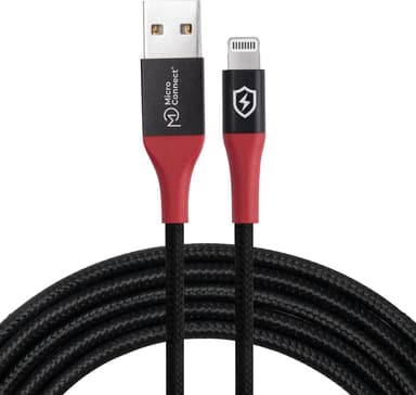 Microconnect USB-A To Lightning Data Blocker Cable 1.5m 1.5m Musta