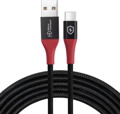 Microconnect USB-A Till USB-C Data Blocker Kabel 1.5m 1.5m USB-A USB-C Svart