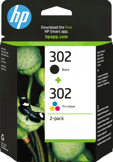 HP Blæk Combo 302 - 2-Pack 