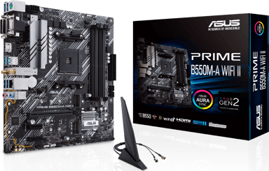 ASUS PRIME B550M-A WIFI II AMD B550 AM4 Micro ATX AM4 Micro-ATX Hovedkort